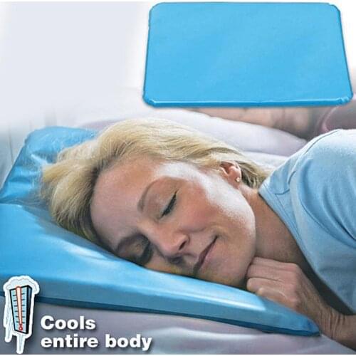 Cool Bed Mat Pad Cooling Gel Pillow Chilled Natural Comfort Sleeping Aid Ice Pillow Comfortable Sleep Pillow For Travel Office