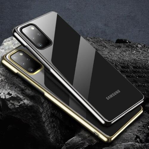Suitable For Samsung Note20 Note20 Ultra S20 S21 plus Ultra Case Electroplating Transparent Hard Shell Protective Cover