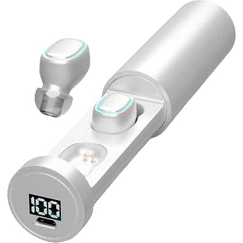 Stereo Bluetooth Earbuds LED Power DIsplay 30H Playtime Built-in Mic Headset