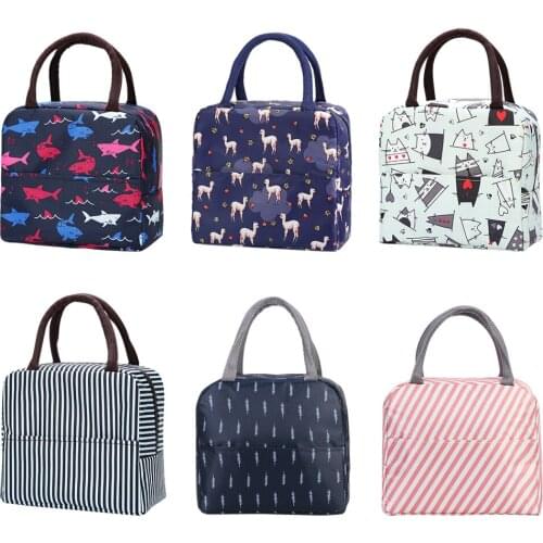 Lunch Bag Waterproof Thermal Insulated Cooler Bento Food Storage Pouch Tote