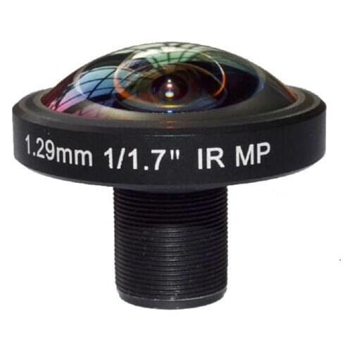 Smart Security CCTV Camera Immervision Camera Lens 1/1.7" 4K Resolution Fisheye Lens 1.29mm F2.4 image circle 5.4mm 190degree