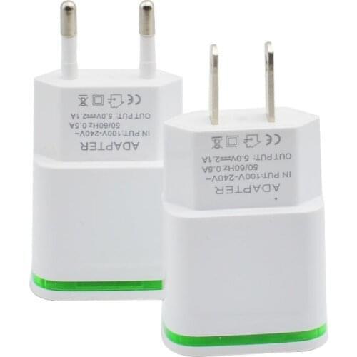 Quevinal 5V 2A Smart LED Light 2 Ports USB Charger Fast Wall Adapter Charger For iPhone 5 6 7 4 Phone 200pcs