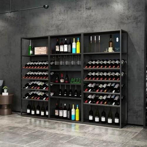 Stainless steel wine cabinet wine rack villa home refrigerated wine cabinet custom wine kiln winery display rack SUS 304