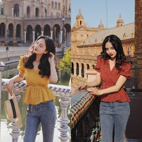 YANGYAN Polka Dot Blouses