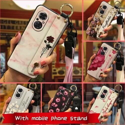 Back Cover Anti-knock Phone Case For Huawei Honor50 SE Original Wrist Strap Anti-dust For Girls