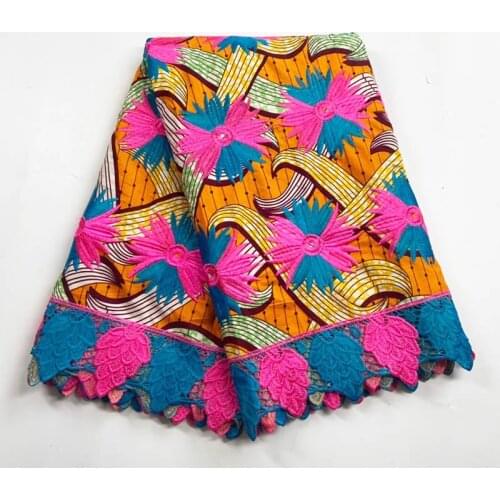 100% Cotton Women Fabrics African Swiss Voile Cotton Lace 6yards