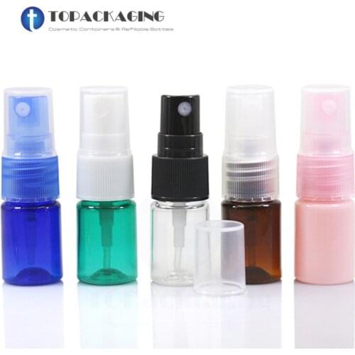 100 x 5ml Sprayer Bottle Empty Plastic Cosmetic Container Small Sample Perfume Refillable Fine Mist Atomizer Makeup Parfum Pack