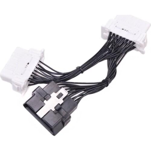 30 CM OBD2 OBDII J1962 Y cable connector 16 pin Splitter Extension Auto Car Extension Cable Adapter