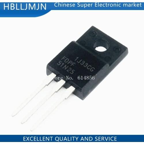 20PCS FDPF51N25 51N25 TO220F