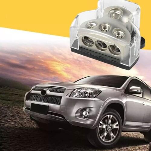 3-Way Car Audio Solar Amp Power Ground Cable Splitter Distribution Block Car Stereo Professional Power Amplifier Grounding Hub