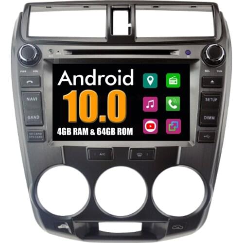 RoverOne Car Multimedia System For Honda City 2008 2009 2010 2011 2012 Android 10.0 Radio Stereo DVD GPS Navigation Media Player