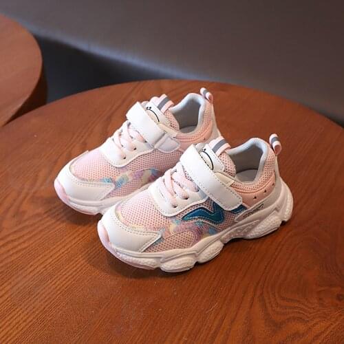 Boys Running Shoes Girls Shoes 2021 New Breathable Autumn Non-slip Kids Shoes Student Toddlers Shoes Sports Shoes Sneaker 27-37