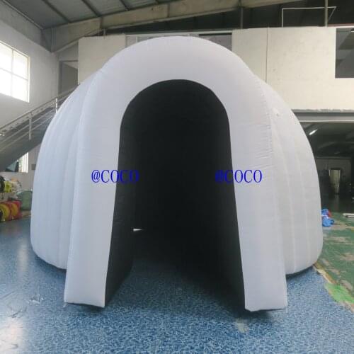 Free air ship to door! White Christmas inflatable snow igloo tent small inflatable air dome tent