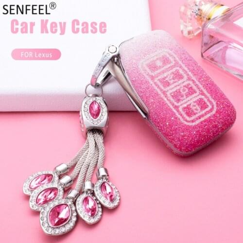 4 Buttons Car Remote Key Fob Case Cover For Lexus GS200t GS300h GS350 GS450h GS-F LX570 RX350 RX450h NX200t NX300h Keychain