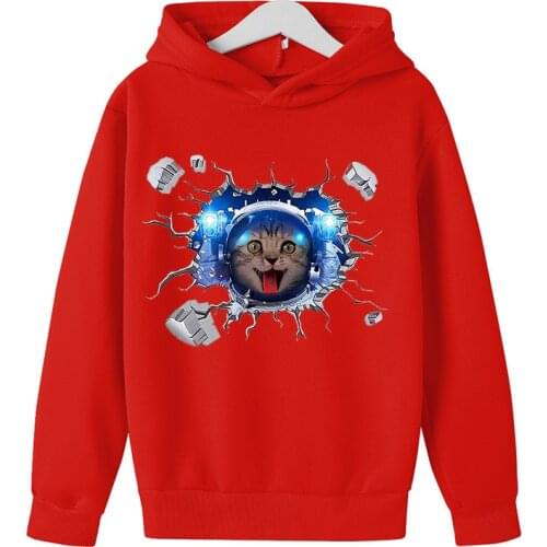 Children Boy Girl Cartoon clothes for cats Sport Hoodies cotton Outerwear Kid School Sweatershirt baby Clothing Top cat sweater