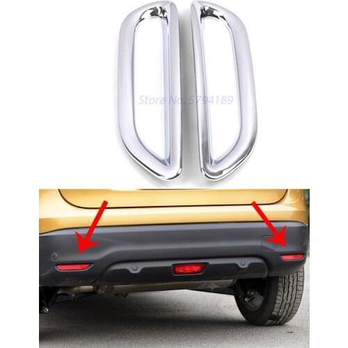 For Nissan Qashqai J11 2nd 2014 2015 2016 Car Styling Rear Fog Light Cover Chrome ABS Exterior Accessories