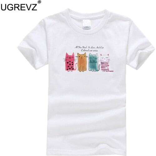 Big Boys t shirt for Kids Short Sleeve Cotton Summer Teenage Clothes Tops Hand drawn cat t-shirt Toddler Girl tshirt 6 8 10 Year