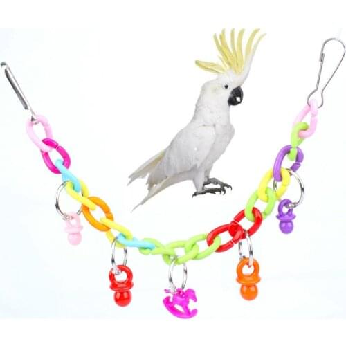 Parrot Toys Wood Birds Standing Chewing Rack Toys Bead Ball Heart Star Shape Parrot Toy Bird Toys Accessories Supplies