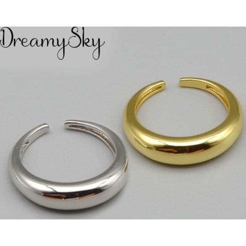 Korean Open Adjustable Smooth Chains Finger Rings for Women Wedding Ring Jewelry Valentines Day GIFT