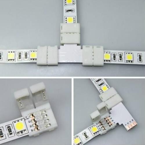 L-Shaped 10mm 2 PIN Quick Splitter Right Angle Corner Connector 2 Conductor for 5050 LED Strip No soldering