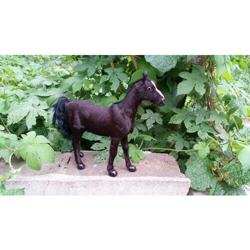 Small simulation brown horse toy polyethylene & furs blood horse doll gift about 20x20CM 269
