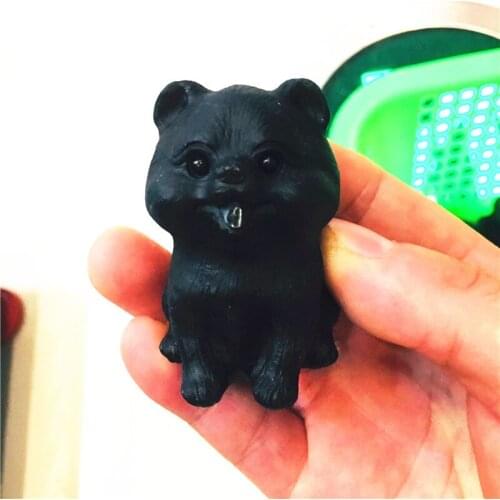 Natural obsidian quartz dog hand-carved crystal polishing stone healing stone DIY home decoration