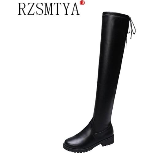 New Female Women Boots Sexy Over The Knee Boots Women Flats Shoes Long Boots Thigh High Boots