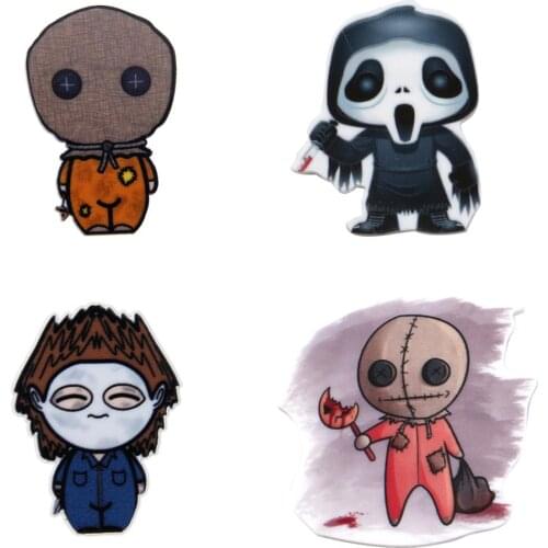 Horror Halloween Acrylic Planar Resin DIY Sewing Hair Bow-knot Earrings Handbag DIY Crafts Home Decoration Accessories