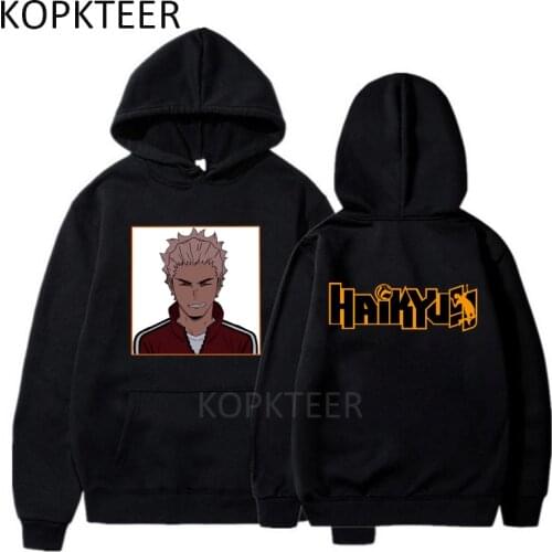 Coach Ukai Anime Haikyuu Karasuno Print Hoodies Men Women Funny Streetwear Hoodies Ulzzang Autumn Winter Long Sleeve Hoodies