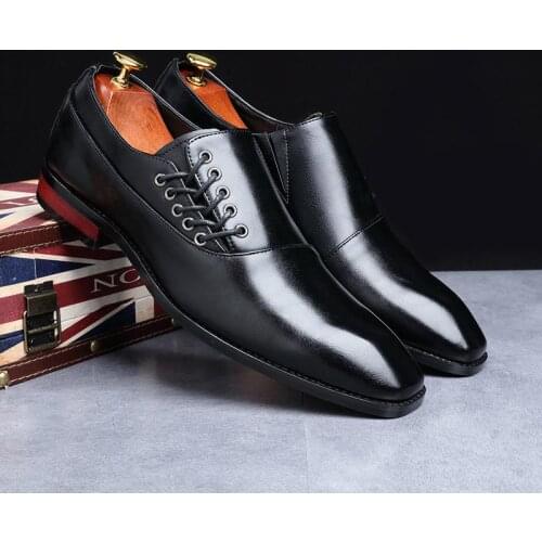 Fashion Business Dress Men Shoes New Classic Leather MenS Suits Shoes Fashion Slip On Dress Shoes Men Oxfords iop