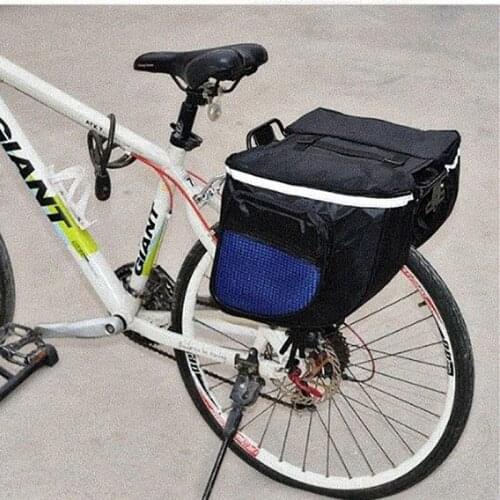 25L Bicycle Luggage Cycling Rear Double Side Tail Seat Pannier Bags Bike Storage Travel Carrier Rack Trunk Outdoor Sports Bag