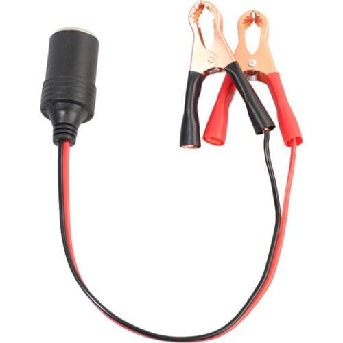 Car Battery Clip Adapter 35CM 12V 24V Car Battery Cable Clamp Pump Alligator Cigarette Lighter Power Socket Adapter Clamp 2021