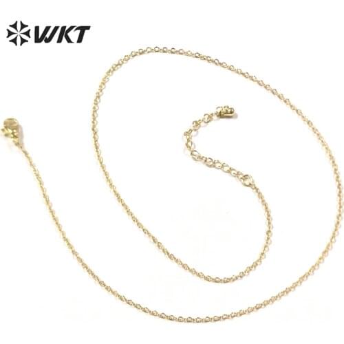 WT-N1043 WKT Popular Brass Necklace Bulk Cable Chain Necklace With Best Electroplate Necklace Women Jewelry Necklace
