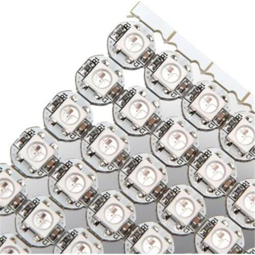 100pcs IC WS2812B Rigid PCB Small Dot SMD 5050 RGB FPCB WS2811Full-color built-in driving lights Round LED Aluminum PCB MCPCB