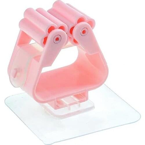 2 Pcs Self Adhesive Wall Mounted Mop Organizer Holder Broom Hanger Storage Rack Bathroom Suction Kitchen Hanging Hooks Household