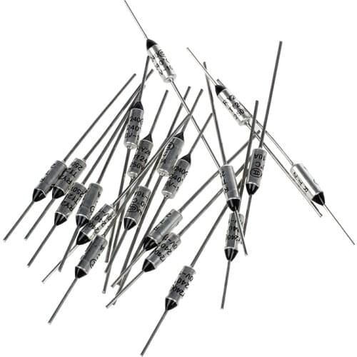 20 Pcs TF 240 Celsius Circuit Cut Off Thermal Fuse 250V 10A