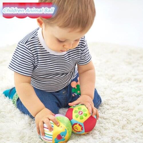2020 Baby Toys For Children Animal Ball Soft Plush Mobile Toy With Sound Baby Rattle Infant Body Building Ball Toy For Baby Gift
