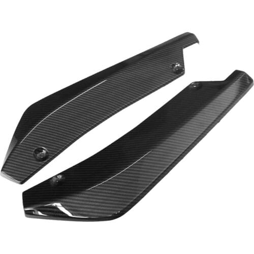2x Carbon Fiber Car Body Part Rear Bumper Spoilers Lip Kit Splitter
