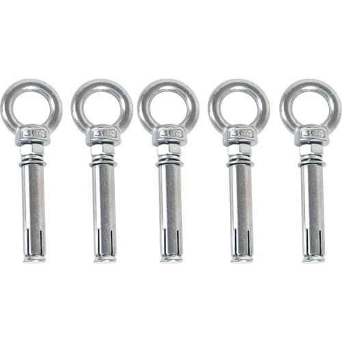 5Pcs M8 x 60mm Expansion Bolt Anchor Bolt 304 Stainless Steel Ring Lifting Anchor Eye Bolt Expansion Eyebolt