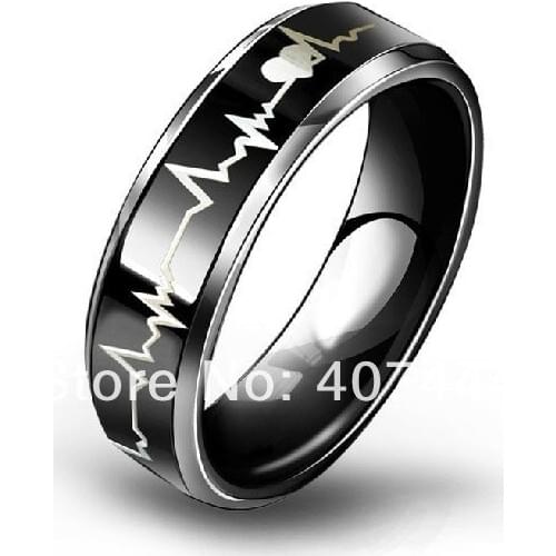 Free Shipping USA Canada Russia Brazil New Hot Sales 8mm Black Two Tone Color Prayers Women&Mens Tungsten Carbide Wedding Ring