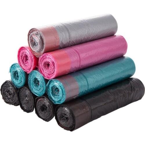 Household portable thickened garbage bag drawstring closure kitchen garbage trash bag disposable large super load-bearing