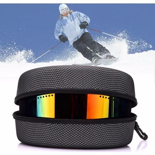EVA Snow Ski Eyewear Case Zipper Sunglasses skiing glasses SnGlasses Hard Cases Snowboard Protector Bags Box Holder With Hook