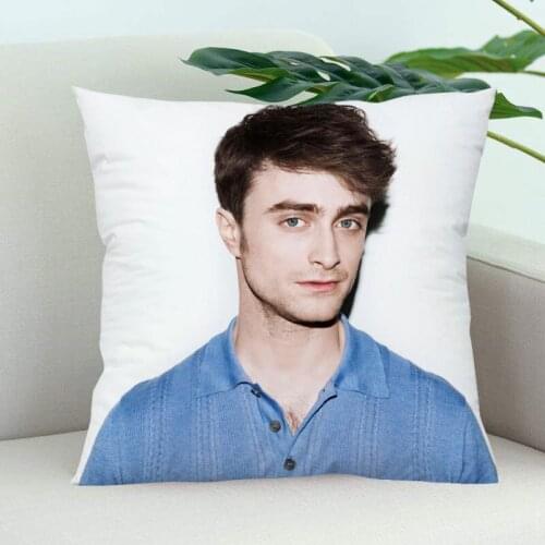 Daniel Radcliffe Pillow Cover Bedroom Home Office Decorative Pillowcase Square Zipper Pillow Cases Satin Soft