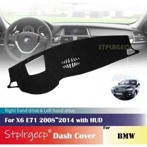 For BMW X6 E71 2008~2014 with HUD Anti-Slip Dashboard Cover Protective Pad Car Accessories Sunshade Carpet 2013 2012 2011 2010