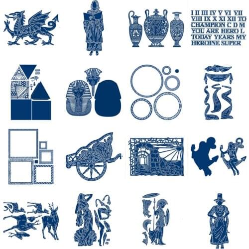 Egyptian Pyramids Greek hero Metal Cutting Dies Stencils For DIY Scrapbooking Decoration Embossing Supplier Handcraft Die Cut