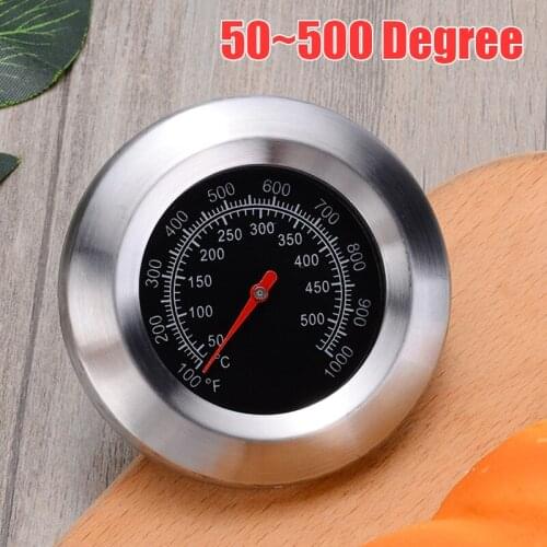 Barbecue Smoker Grill Thermometer 50~500 Degree Celsius Stainless Steel BBQ Temperature Gauge Oven Thermometer