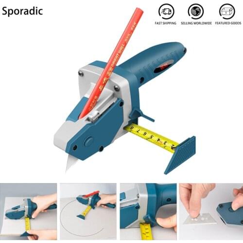 Gypsum Board Cutting Tool Drywall Cutting Artifact Tool with Scale Woodworking Scribe Woodworking Plasterboard Tools