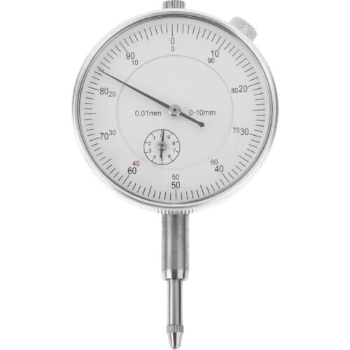 Precision Pointer Dial Indicator Gauge Measurement Tool 0-10mm 0.01mm Vertical Contact Round Dial Indicator Gauge high quality