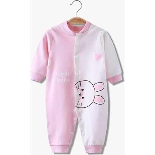 Spring/autumn Baby Onesie Pure Cotton New Born Baby Romper Cartoon Cute Toddler Girls Clothes Jumpsuit Long Sleeve Long Pant