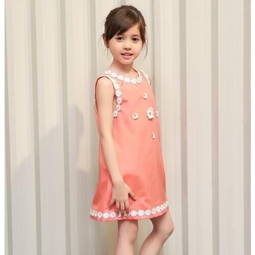Cute Baby Girl Dress 2020 Summer New Lace Chiffon Children Princess Dress Simple Flower Dress Fashion Childrens Clothing